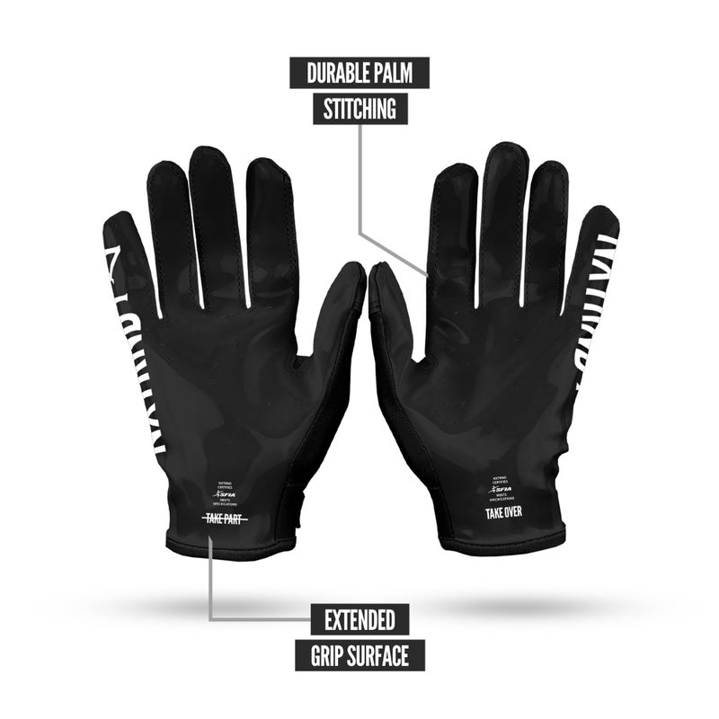 NXT NXTRND Nxtrnd G1 Youth Football Gloves  Kids Sticky Receiver Gloves (Black  Youth Large) - Image 5